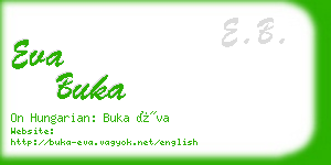 eva buka business card